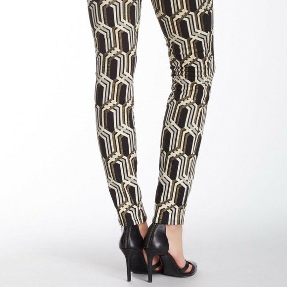 GENETIC DENIM New Jeans Jacquard Metallic Skinny Women's Size 26 $500 - Picture 6 of 9